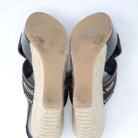 💯 Auth Louis Vuitton Wedge Size 36.5 Excellent - Picture 7 of 7